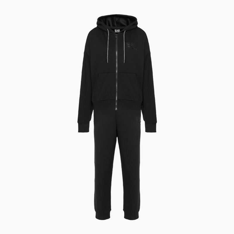 Moteriškas EA7 Emporio Armani Traukinio matomumo sportinis kostiumas HO CH FZ black