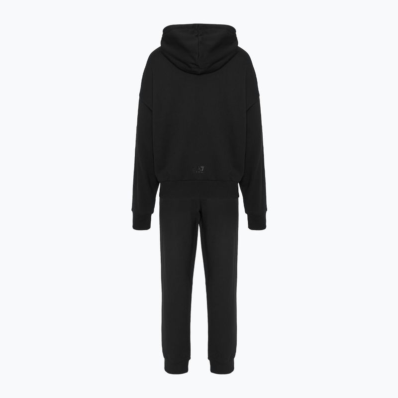 Moteriškas EA7 Emporio Armani Traukinio matomumo sportinis kostiumas HO CH FZ black 2