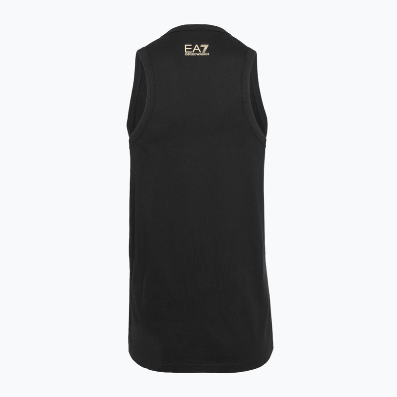 Moterų EA7 Emporio Armani Train Visibility Tank juoda/auksinė 2