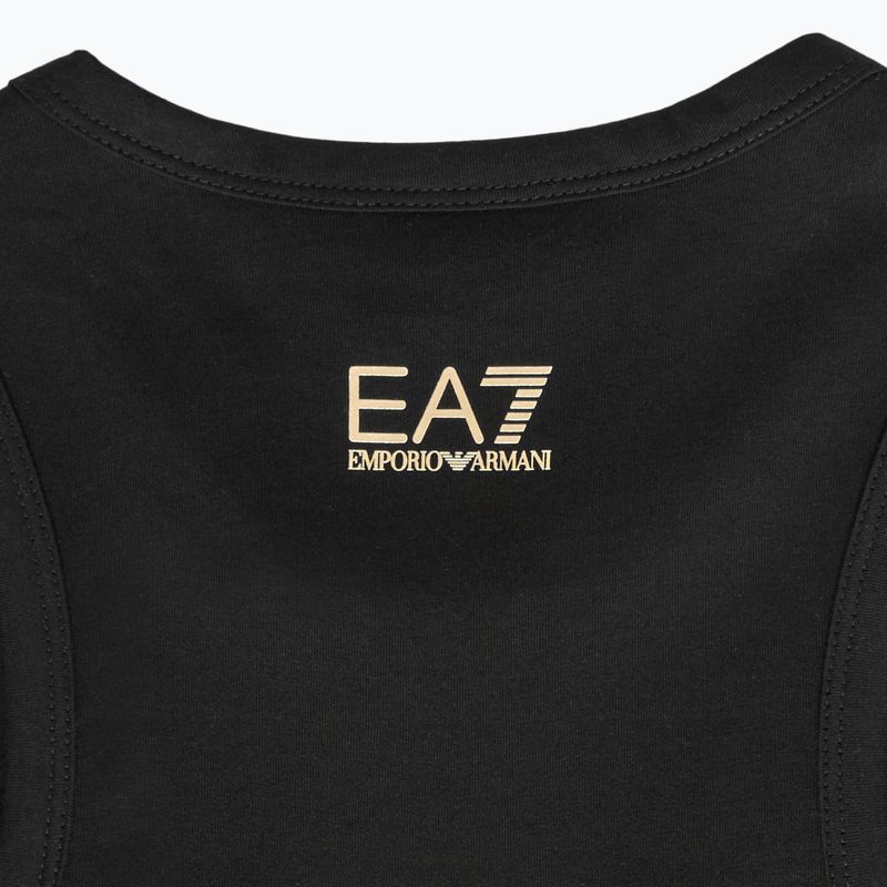 Moterų EA7 Emporio Armani Train Visibility Tank juoda/auksinė 3