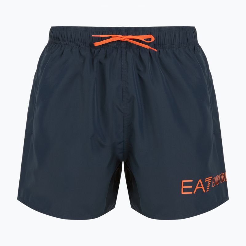 Vyriški maudymosi šortai EA7 Emporio Armani Extended Logo Boxer armani blue / tangerine tango