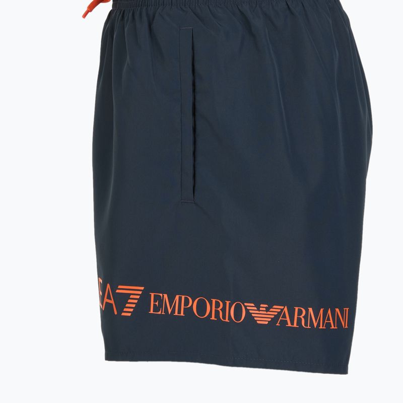 Vyriški maudymosi šortai EA7 Emporio Armani Extended Logo Boxer armani blue / tangerine tango 3