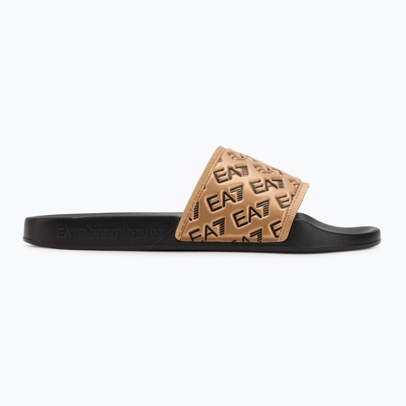 Šlepetės EA7 Emporio Armani Water Sports All Over black / gold 2