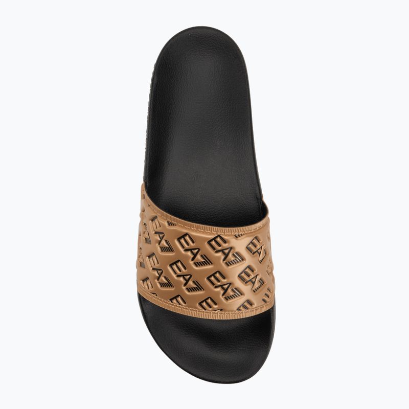 Šlepetės EA7 Emporio Armani Water Sports All Over black / gold 5