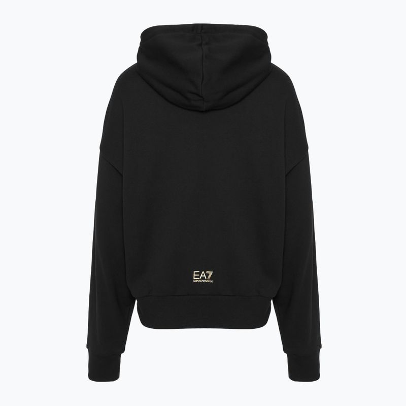 Moteriškas EA7 Emporio Armani Traukinio matomumo sportinis kostiumas HO CH FZ black/gold 4