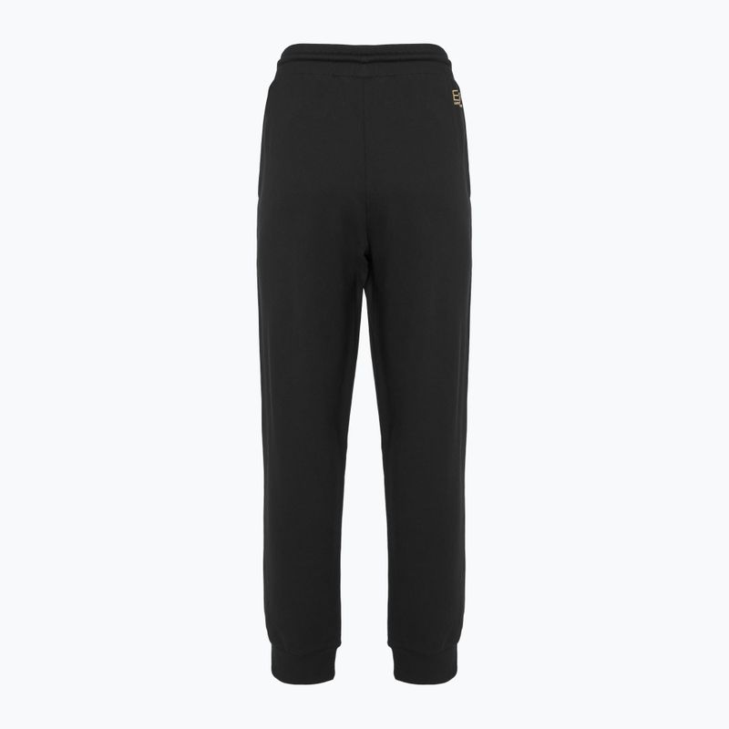 Moteriškas EA7 Emporio Armani Traukinio matomumo sportinis kostiumas HO CH FZ black/gold 6