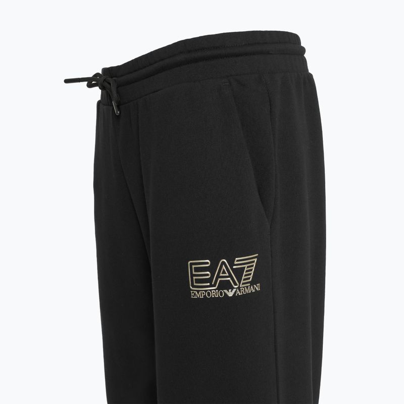 Moteriškas EA7 Emporio Armani Traukinio matomumo sportinis kostiumas HO CH FZ black/gold 9