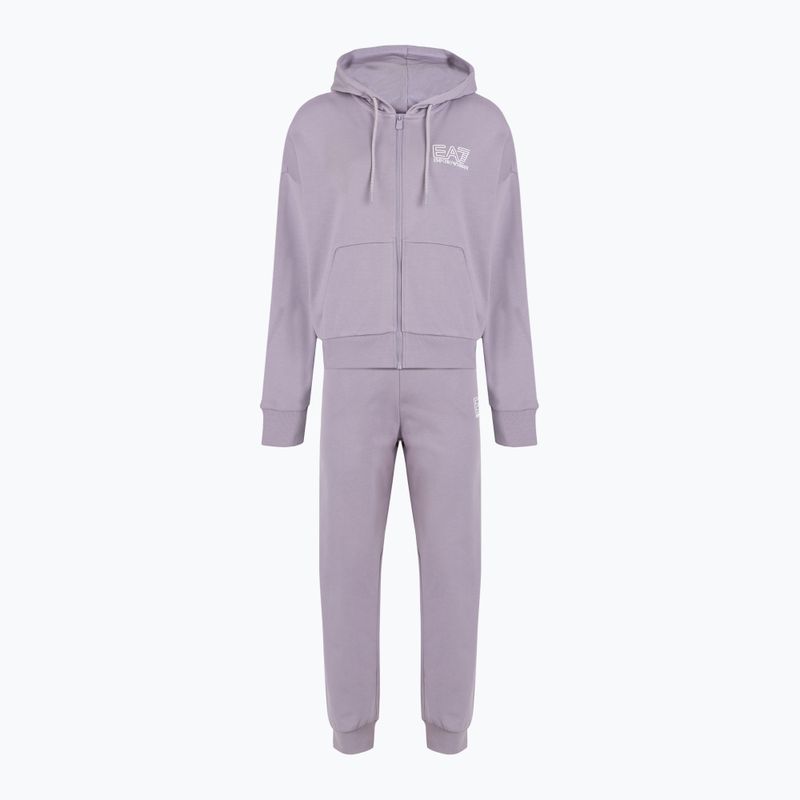 Moteriškas EA7 Emporio Armani Traukinio matomumo sportinis kostiumas HO CH FZ lavender grey