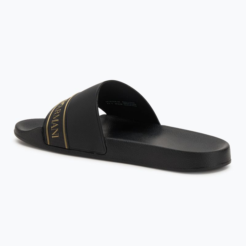 Šlepetės EA7 Emporio ArmaniWater Sports Tape full black / gold 3
