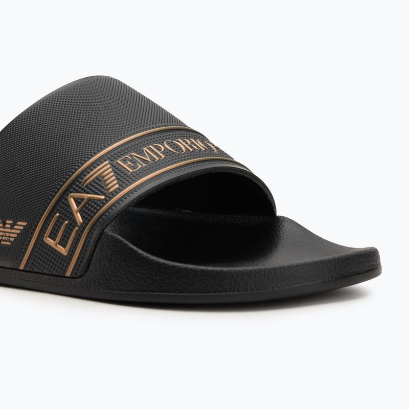 Šlepetės EA7 Emporio ArmaniWater Sports Tape full black / gold 7