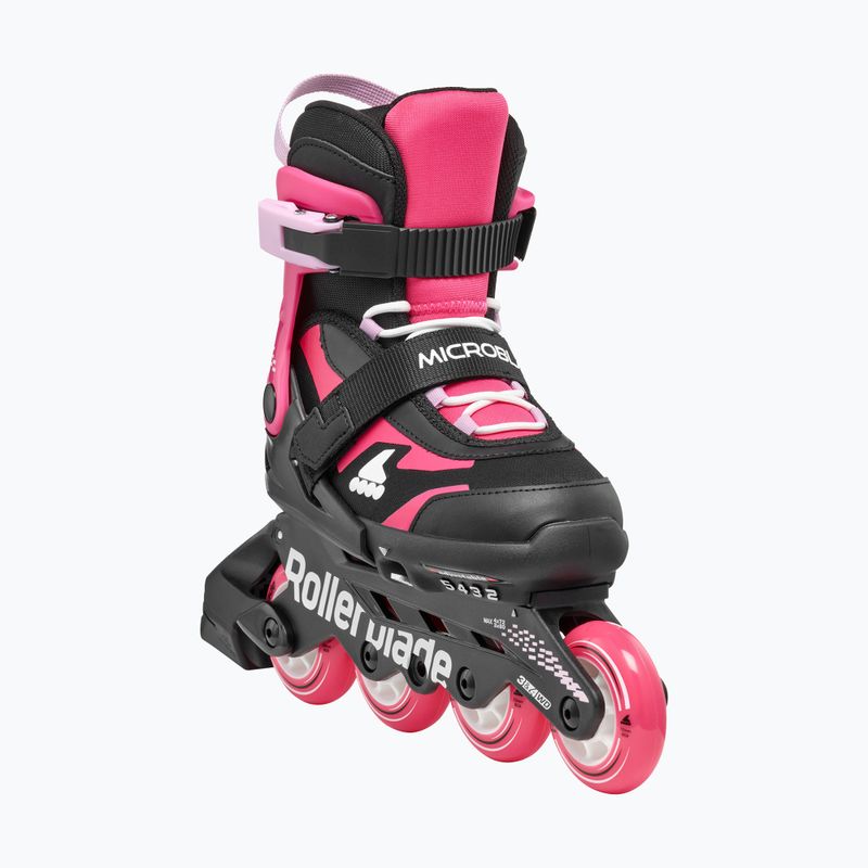 Vaikiški riedučiai su apsaugomis Rollerblade Microblade Combo Jr black/pink 2