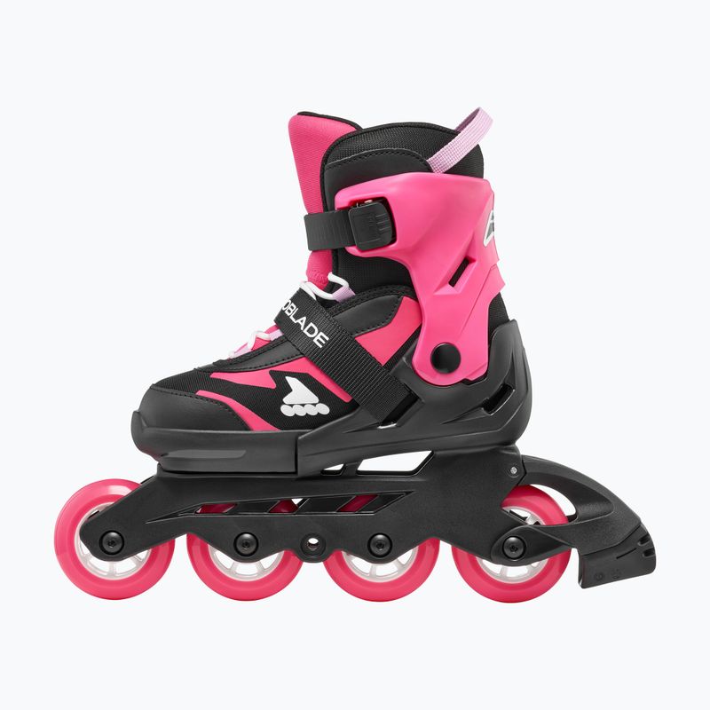 Vaikiški riedučiai su apsaugomis Rollerblade Microblade Combo Jr black/pink 3