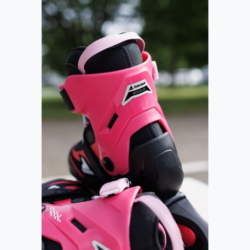 Vaikiški riedučiai su apsaugomis Rollerblade Microblade Combo Jr black/pink 9