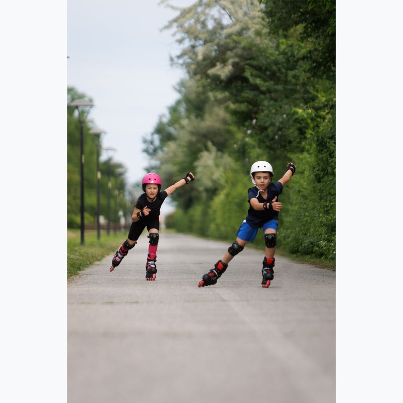Vaikiški riedučiai su apsaugomis Rollerblade Microblade Combo Jr black/pink 13
