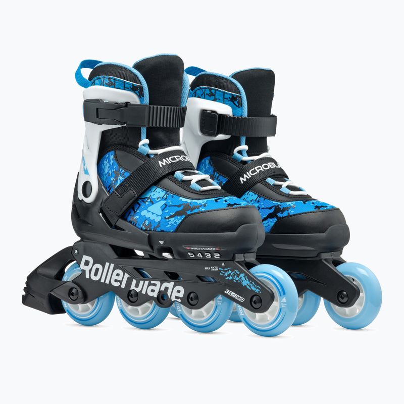 Vaikiški riedučiai Rollerblade Microblade SL Jr black/sky blue 2