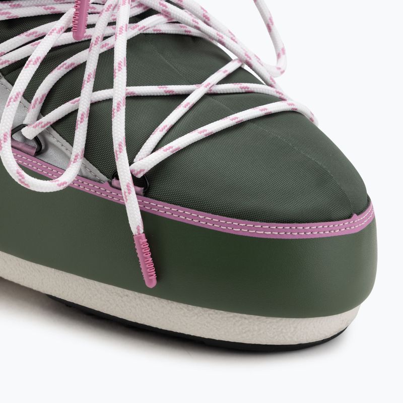 Moteriški sniego batai Moon Boot Icon Low Space Racing forest green/silver/pink 7