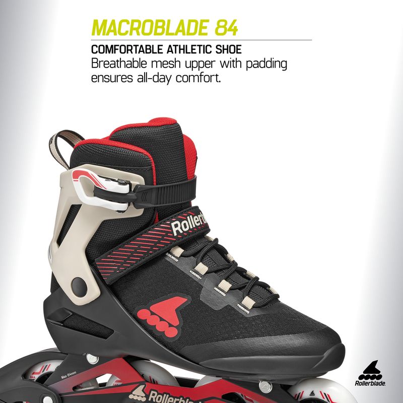 Vyriški riedučiai Rollerblade Macroblade 84 black/sand/red 7