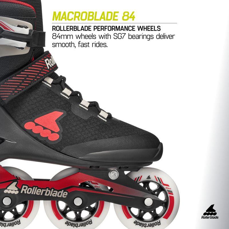 Vyriški riedučiai Rollerblade Macroblade 84 black/sand/red 8