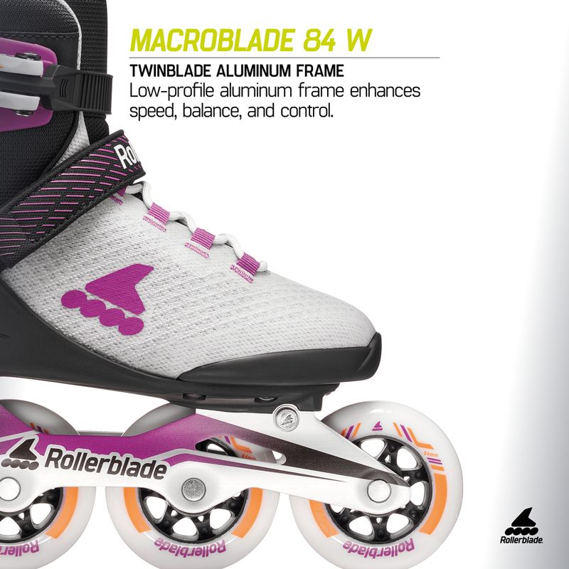 Moteriški riedučiai Rollerblade Macroblade 84 W light grey/violet/orange 10
