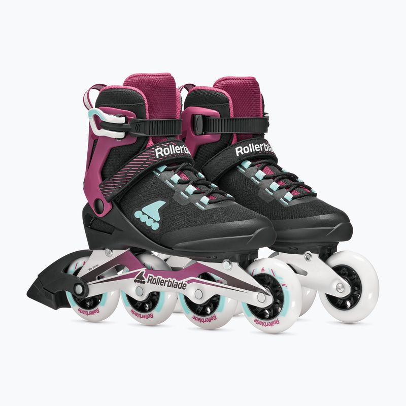 Moteriški riedučiai Rollerblade Macroblade 84 W black/burgundy/ocean green 4
