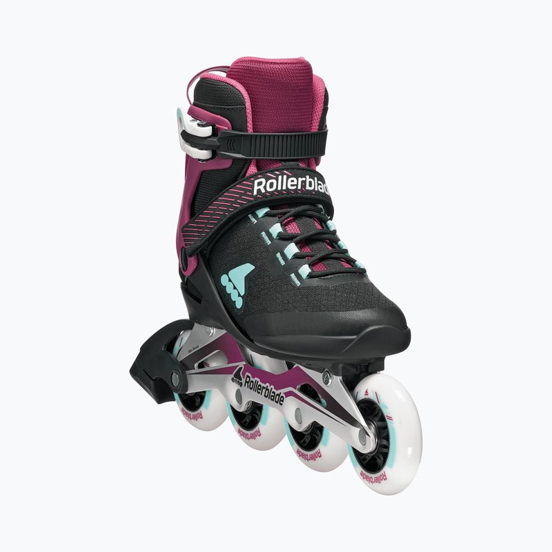 Moteriški riedučiai Rollerblade Macroblade 84 W black/burgundy/ocean green 5