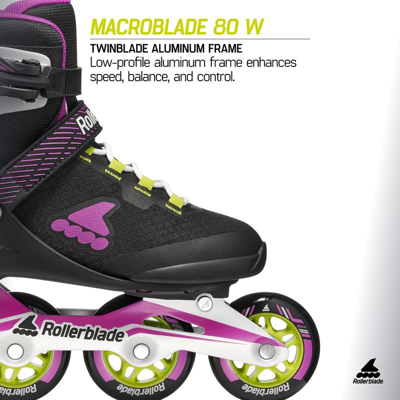 Moteriški riedučiai Rollerblade Macroblade 80 W black/dark fuchsia 9
