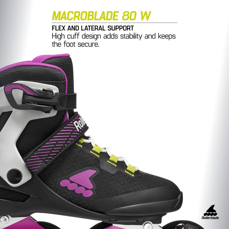 Moteriški riedučiai Rollerblade Macroblade 80 W black/dark fuchsia 10
