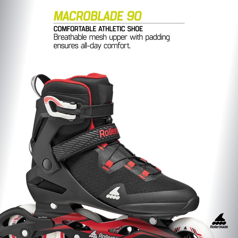 Vyriški riedučiai Rollerblade Macroblade 90 black/red 7