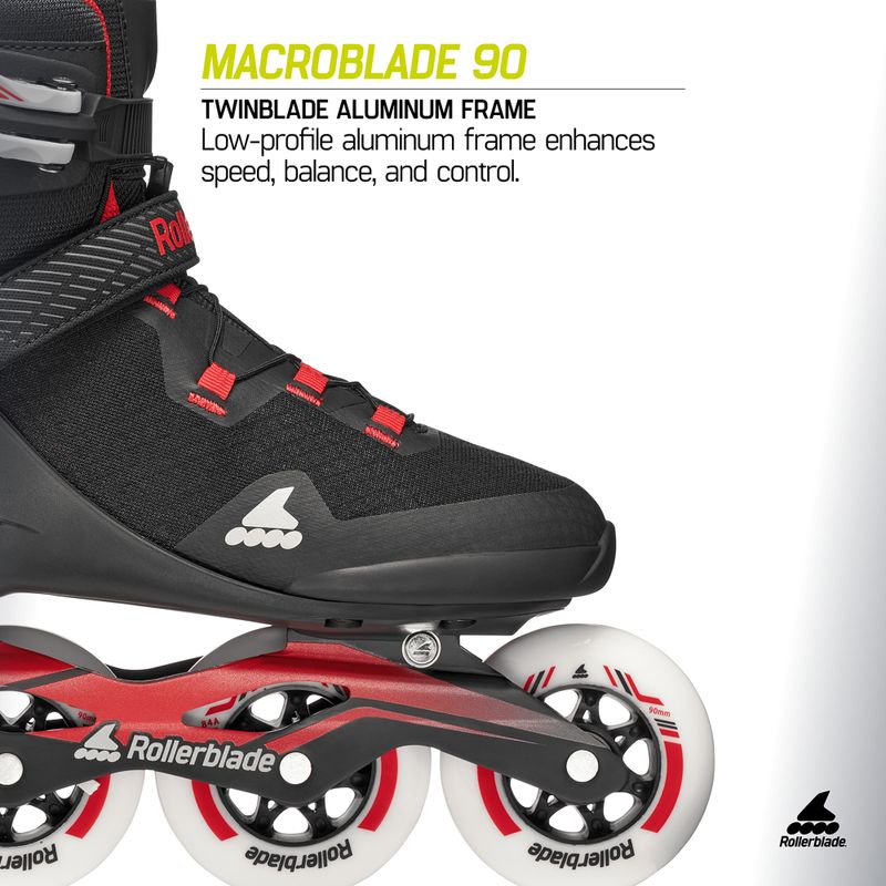Vyriški riedučiai Rollerblade Macroblade 90 black/red 9