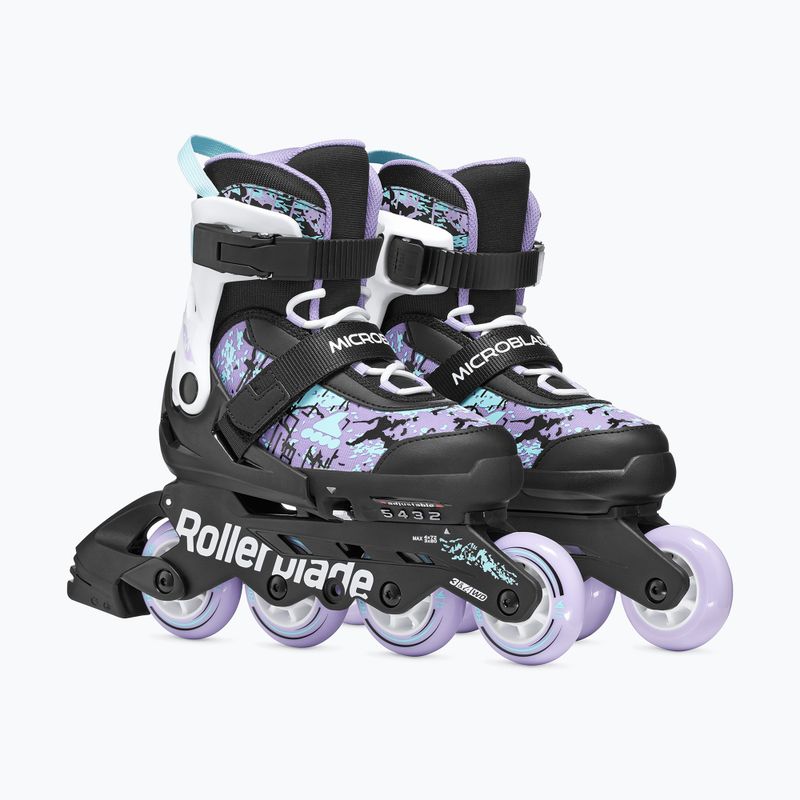 Vaikiški riedučiai Rollerblade Microblade SL Jr black/lavender/light blue 4