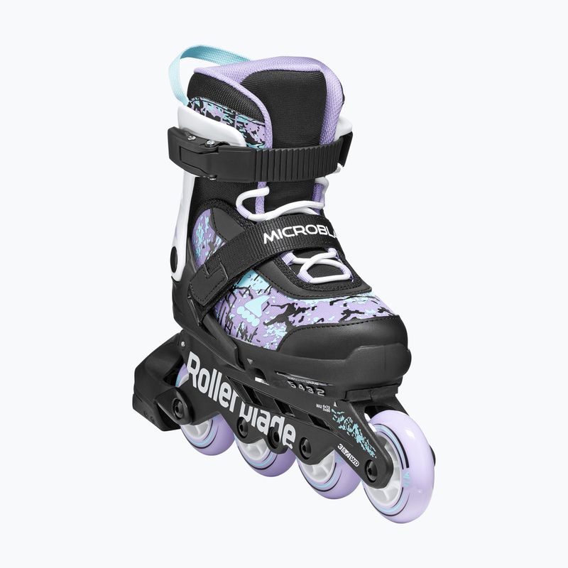 Vaikiški riedučiai Rollerblade Microblade SL Jr black/lavender/light blue 5