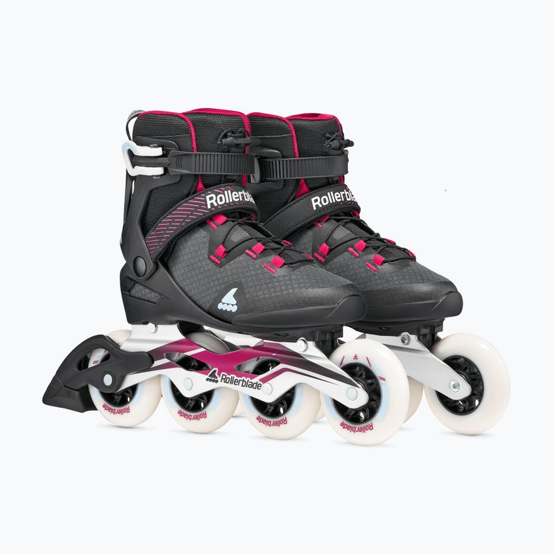 Moteriški riedučiai Rollerblade Macroblade 90 W black/burgundy/ocean green 4