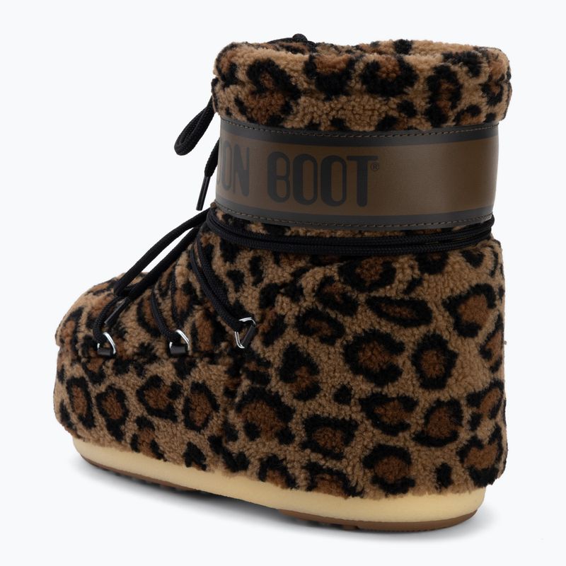 Moteriški sniego batai Moon Boot Icon Low Fleece Leopard cognac/cocoa 3