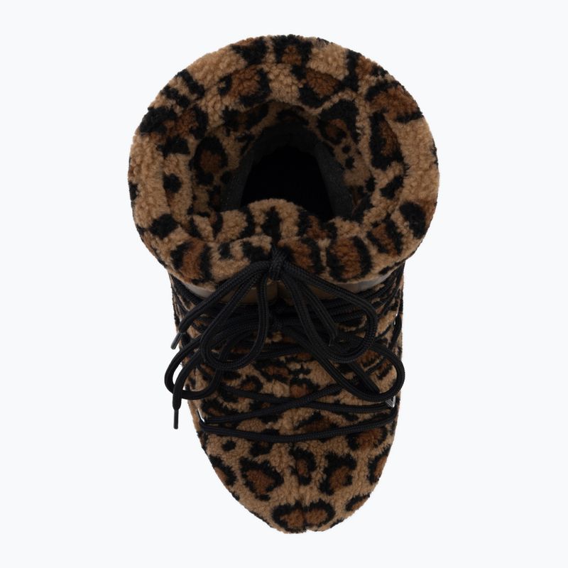 Moteriški sniego batai Moon Boot Icon Low Fleece Leopard cognac/cocoa 5