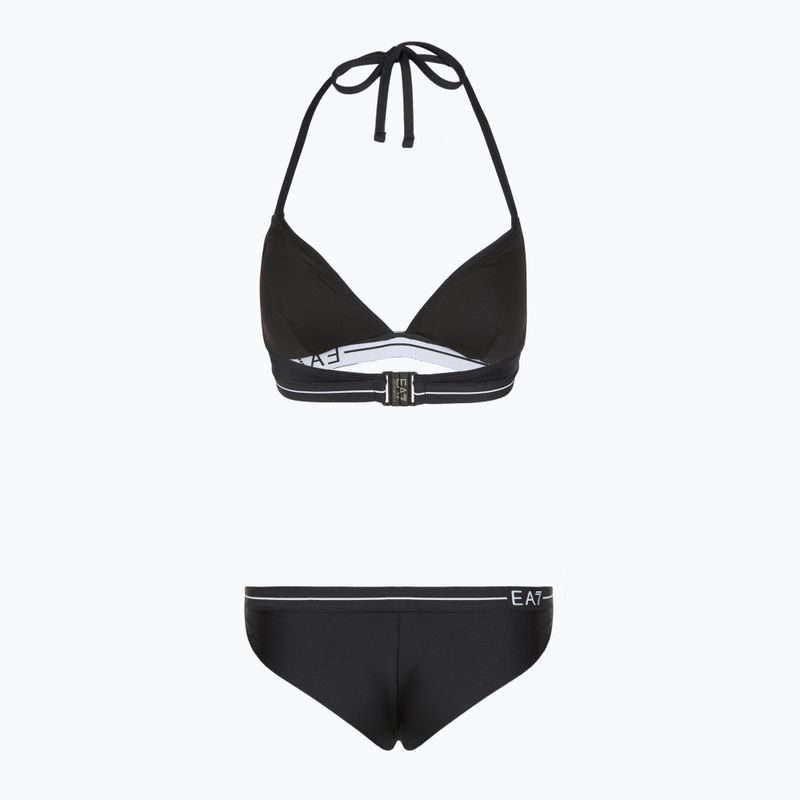 Moteriškas dviejų dalių maudymosi kostiumėlis EA7 Emporio Armani Logo Tape Bikini Triangle black 2