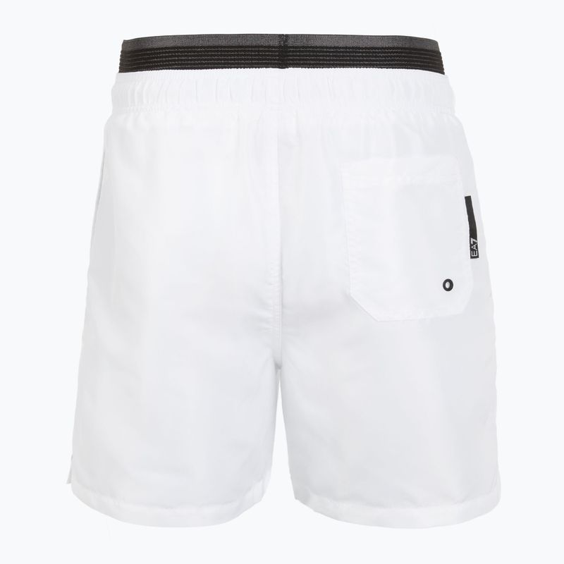 Vyriški maudymosi šortai EA7 Emporio Armani Logo Tape Boxer white 2
