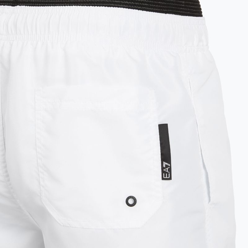 Vyriški maudymosi šortai EA7 Emporio Armani Logo Tape Boxer white 4