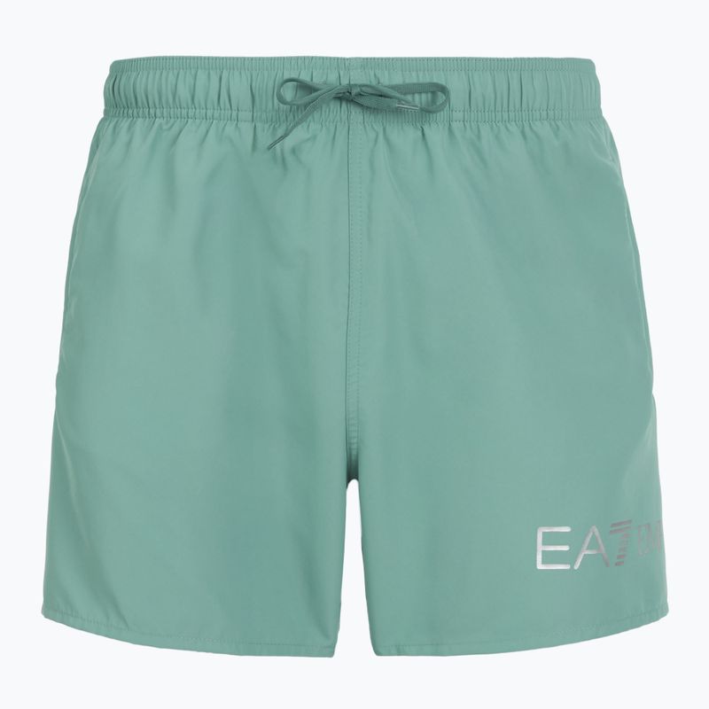 Vyriški maudymosi šortai EA7 Emporio Armani Extended Logo Boxer mineral blue / silver
