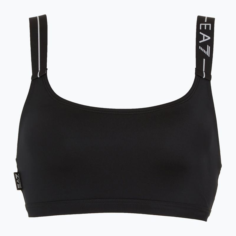 Moteriškas dviejų dalių maudymosi kostiumėlis EA7 Emporio Armani Logo Tape Bikini Top black 3