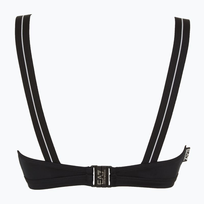 Moteriškas dviejų dalių maudymosi kostiumėlis EA7 Emporio Armani Logo Tape Bikini Top black 4