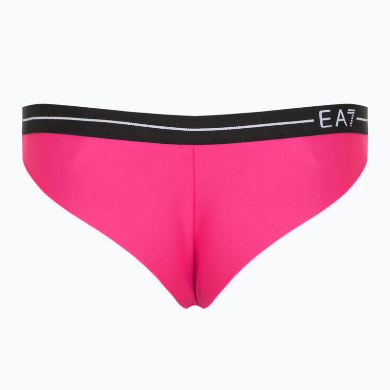 Moteriškas dviejų dalių maudymosi kostiumėlis EA7 Emporio Armani Logo Tape Bikini Triangle neon pink 7