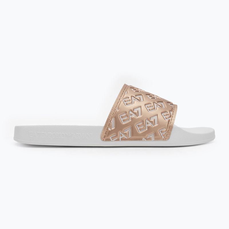 Šlepetės EA7 Emporio Armani Water Sports All Over white / rose gold 2