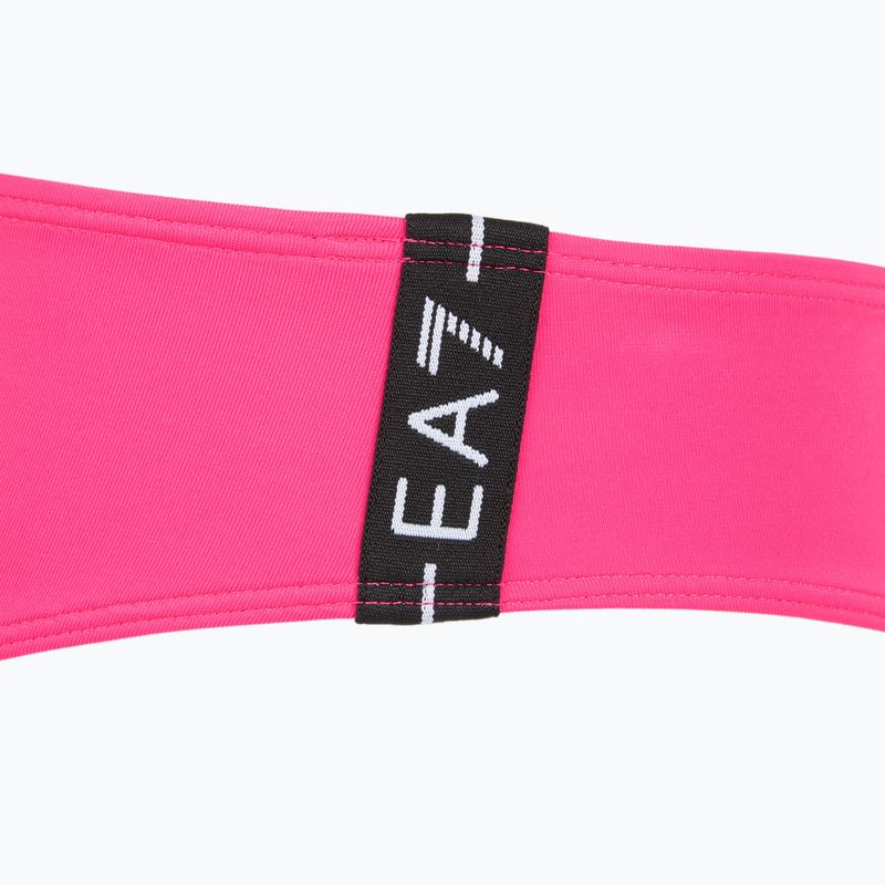 Moteriškas dviejų dalių maudymosi kostiumėlis EA7 Emporio Armani Logo Tape Bikini Top neon pink 8