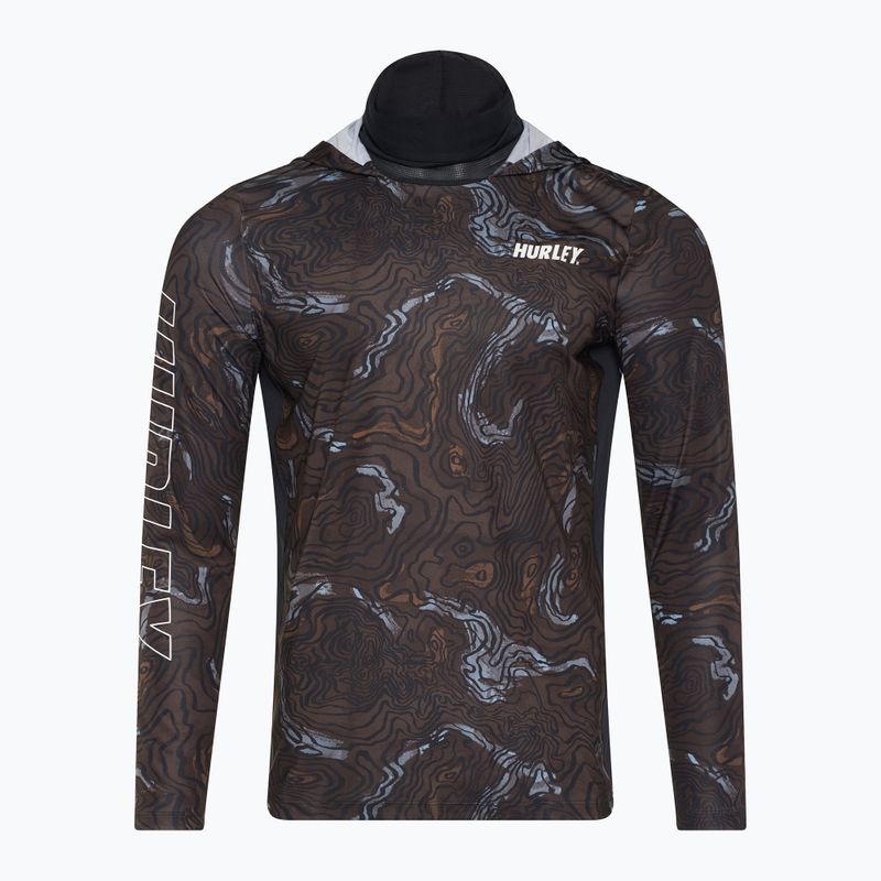 Vyriškos Hurley H2O-Dri Atticus Moab UPF Hood ilgomis rankovėmis black