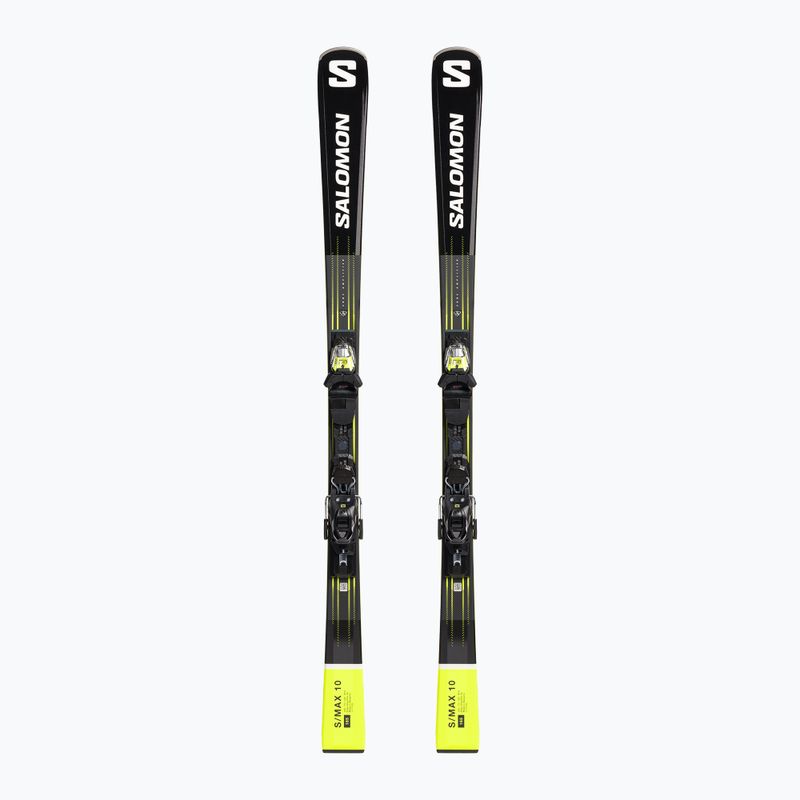 Salomon S Max 10 + M11 GW kalnų slidės juoda/geltona L47055700