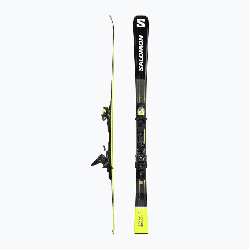 Salomon S Max 10 + M11 GW kalnų slidės juoda/geltona L47055700 2