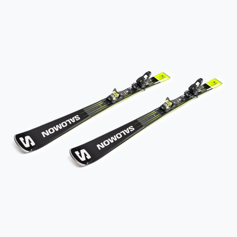 Salomon S Max 10 + M11 GW kalnų slidės juoda/geltona L47055700 4