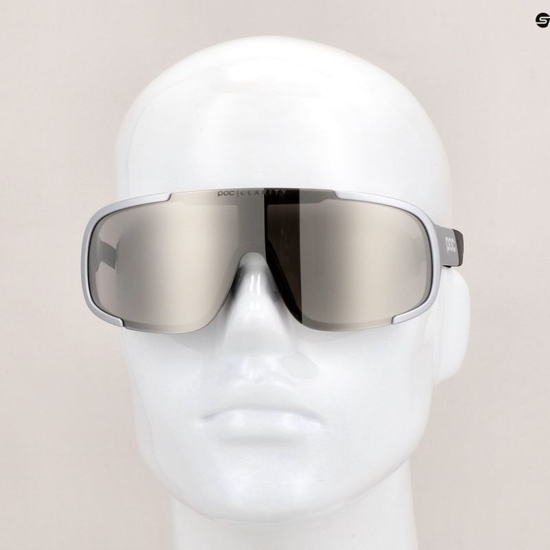 POC Aspire argentite silver/clarity define silver dviratininkų akiniai 6