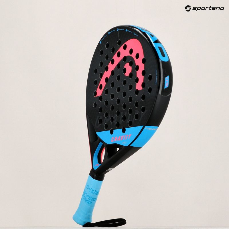 HEAD Gravity Pro 2022 irklentės raketė juoda/mėlyna 228162 8