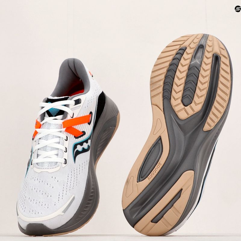 Saucony Guide 16 vyriški bėgimo bateliai baltos ir pilkos spalvos S20810-85 18